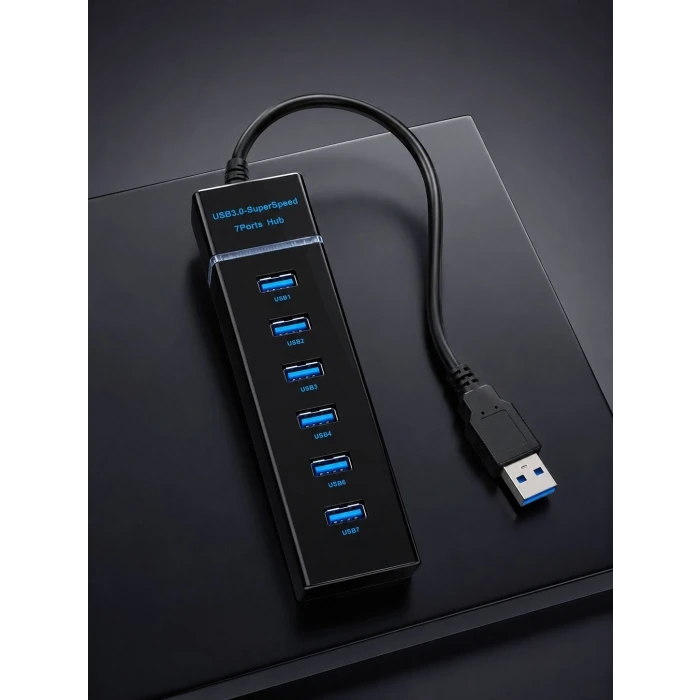 USB Hub 7 Port USB 3.0 Çoklayıcı Windows Uyumlu