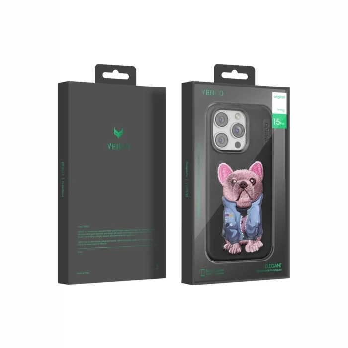 Venco Apple iPhone 14 Pro Max Cute Desenli Kapak - Siyah
