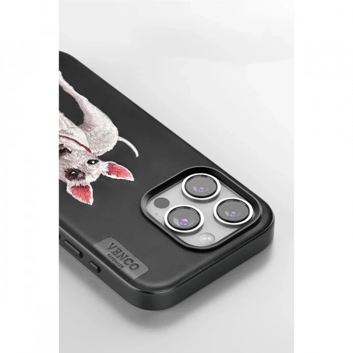 Venco Apple iPhone 14 Pro Max Perma Desenli Kapak - Siyah