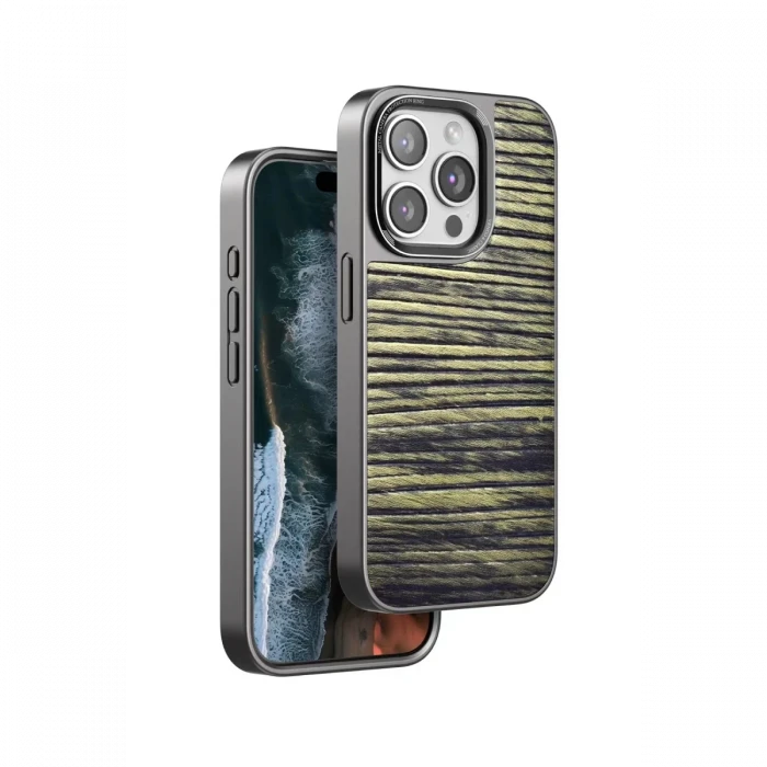 Venco Apple iPhone 14 Pro Max Wave Kapak - Koyu Kahve