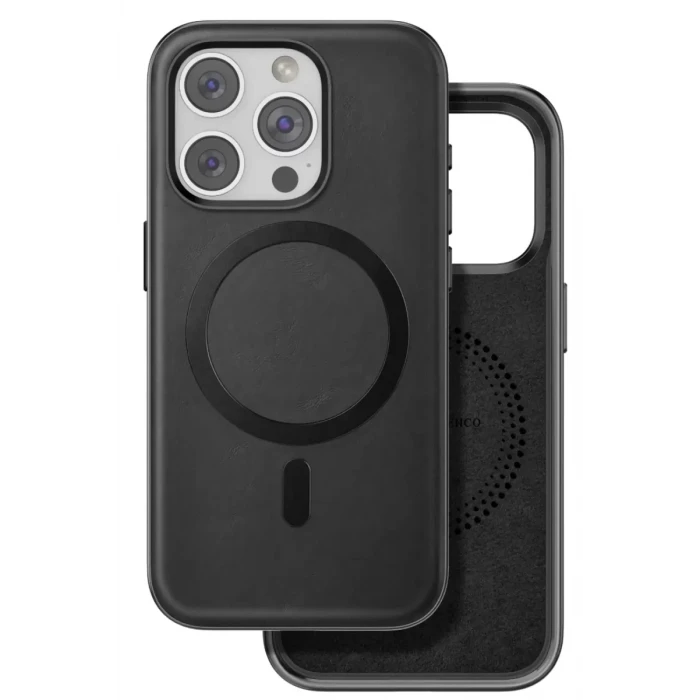 Venco Apple iPhone 15 Pro Max Puskas Magsafe Kapak - Siyah