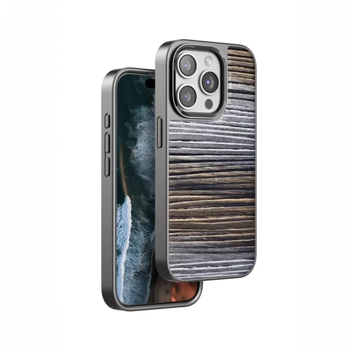 Venco Apple iPhone 15 Pro Max Wave Kapak - Sarı