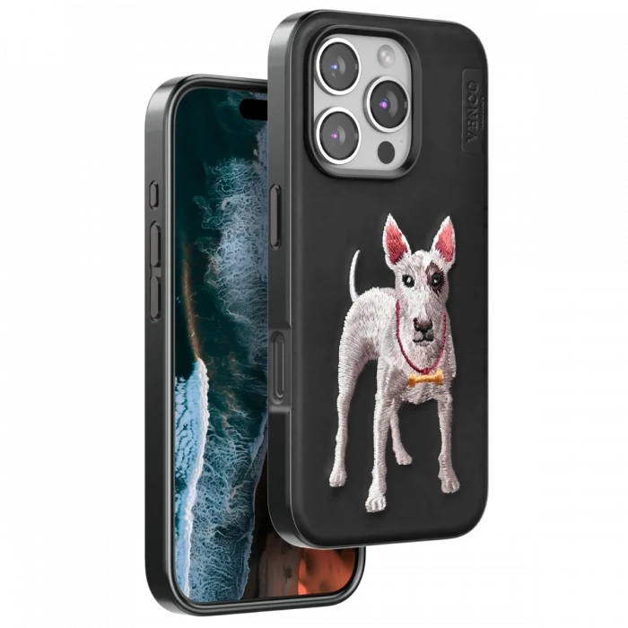Venco Apple iPhone 16 Pro Max Perma Desenli Kapak - Siyah