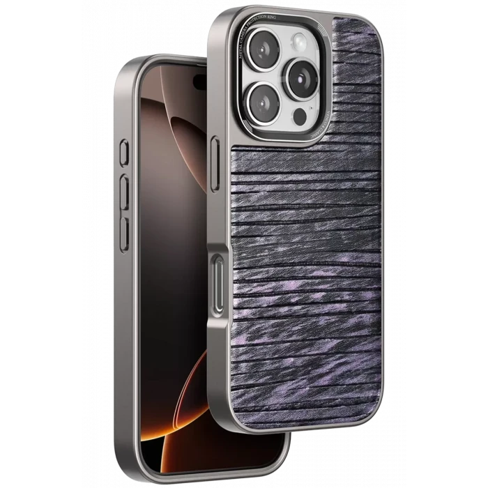 Venco Apple iPhone 16 Pro Max Wave Kapak - Derin Mor