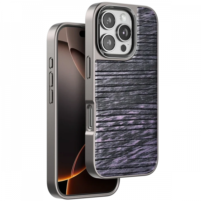 Venco Apple iPhone 16 Pro Max Wave Kapak - Derin Mor