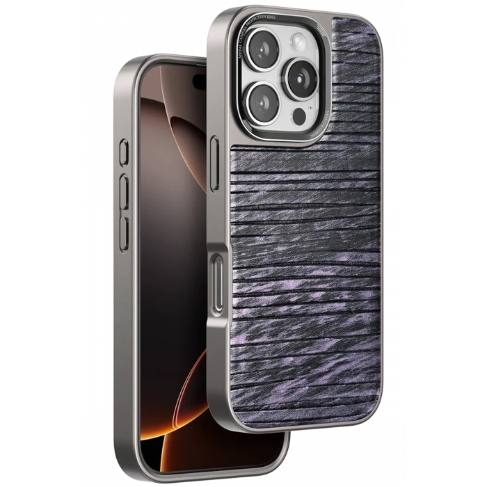 Venco Apple iPhone 16 Pro Wave Kapak - Derin Mor