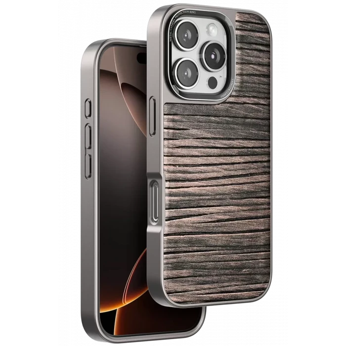 Venco Apple iPhone 16 Pro Wave Kapak - Kahverengi