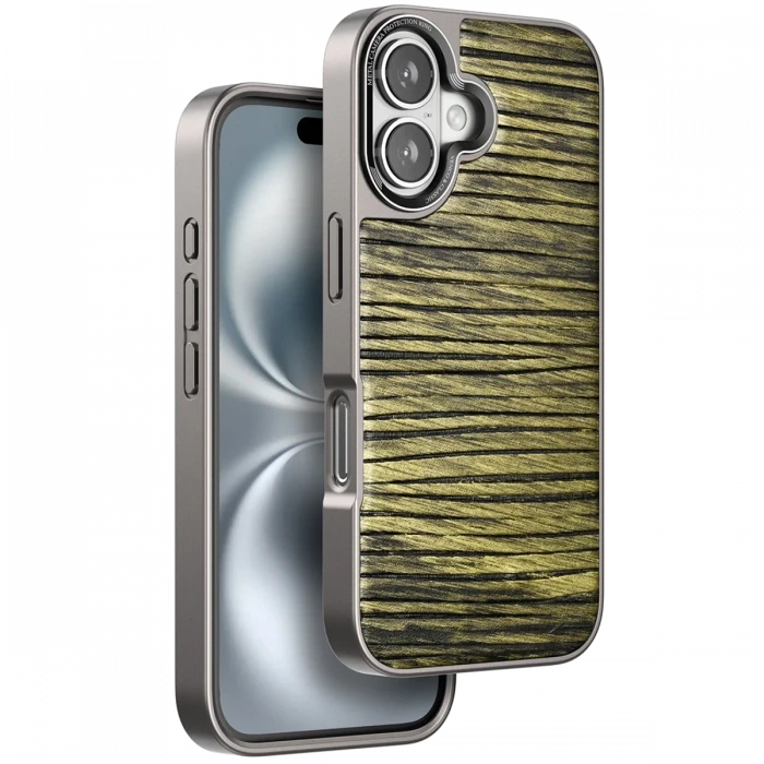 Venco Apple iPhone 16 Wave Kapak - Koyu Kahve
