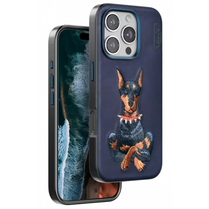 Venco Apple iPhone 16 Pro Perma Desenli Kapak - Lacivert