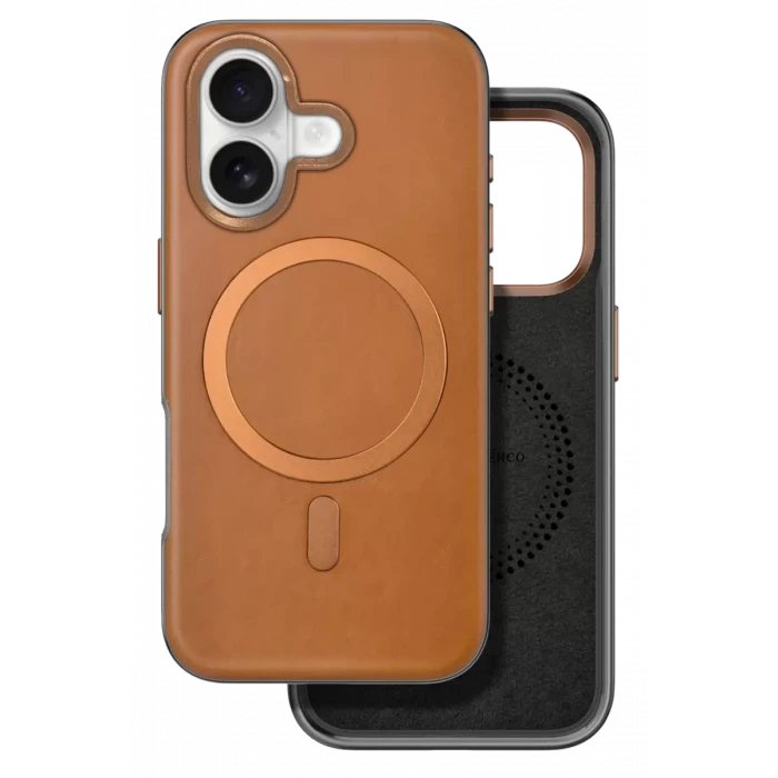 Venco Apple iPhone 16 Puskas Magsafe Kapak - Açık Kahve