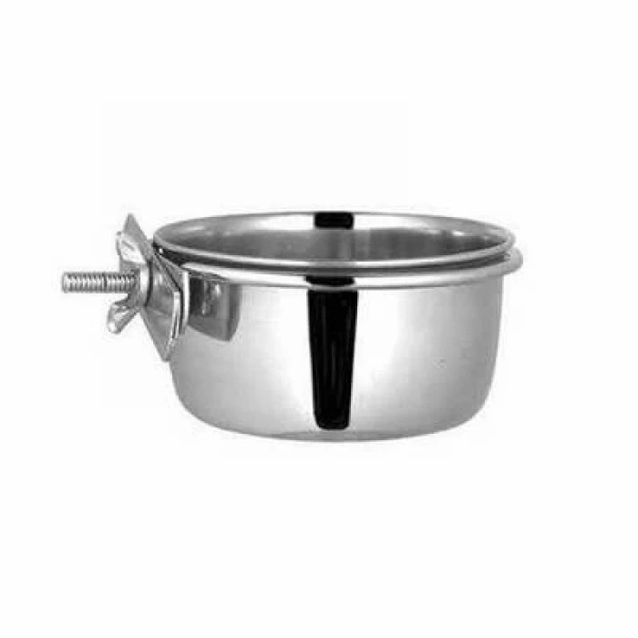 Vidalı Metal Kuş Yem Kabı 30 Oz 14,5 Cm