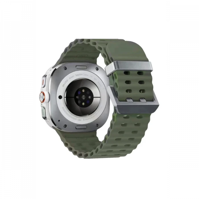 Watch 7 Ultra KR417 Rug Silikon Kordon - Koyu Yeşil