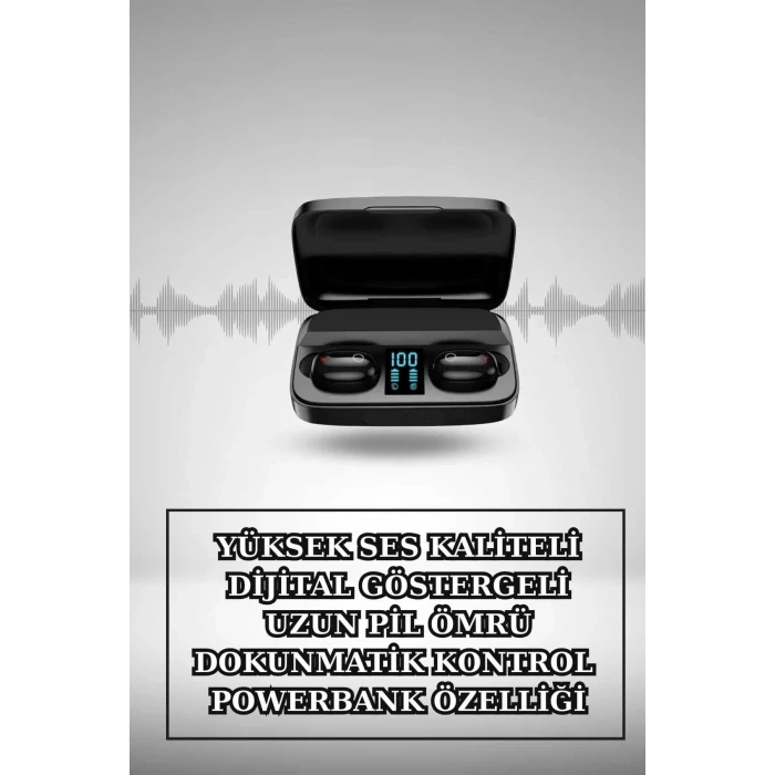 Wireless Şarjlı Pembe Akıllı Saat ve Kablosuz Bluetooth Kulaklık Dokunmatik Kontrol