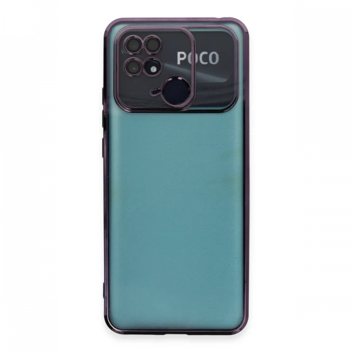 Xiaomi Redmi 10C Kılıf Razer Lensli Silikon - Mor