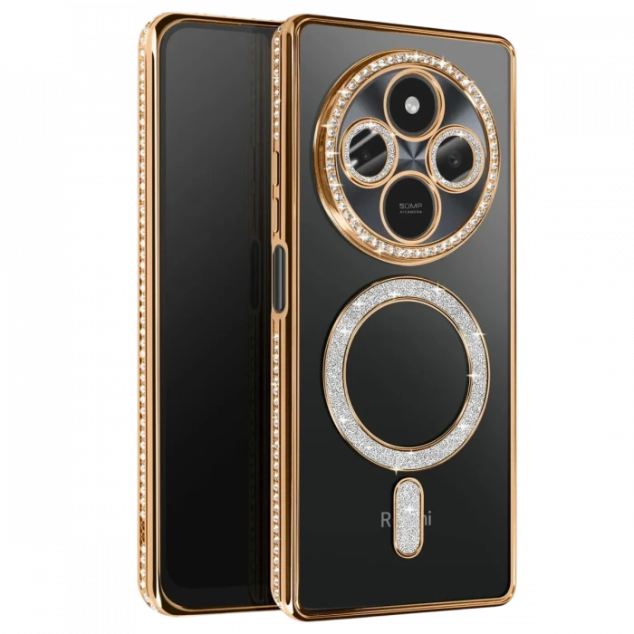 Xiaomi Redmi 14C Joke Simli Magneticsafe Kılıf - Gold