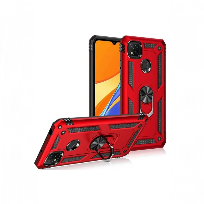 Xiaomi Redmi 9C Kılıf Sofya Yüzüklü Silikon Kapak - Rose