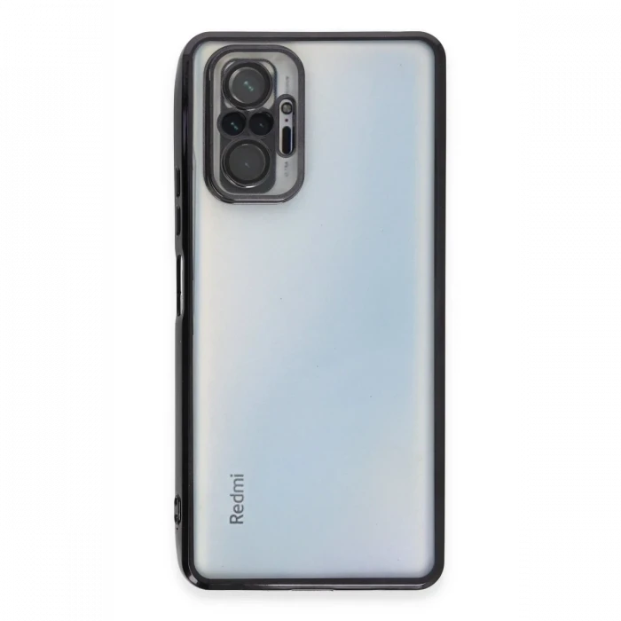 Xiaomi Redmi Note 10 Pro Kılıf Razer Lensli Silikon - Siyah