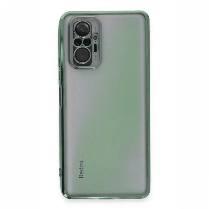 Xiaomi Redmi Note 10 Pro Kılıf Razer Lensli Silikon - Yeşil