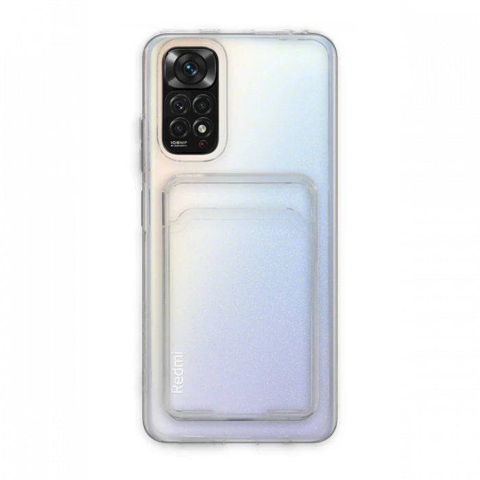 Xiaomi Redmi Note 11 Kılıf Kart Şeffaf Silikon - Şeffaf