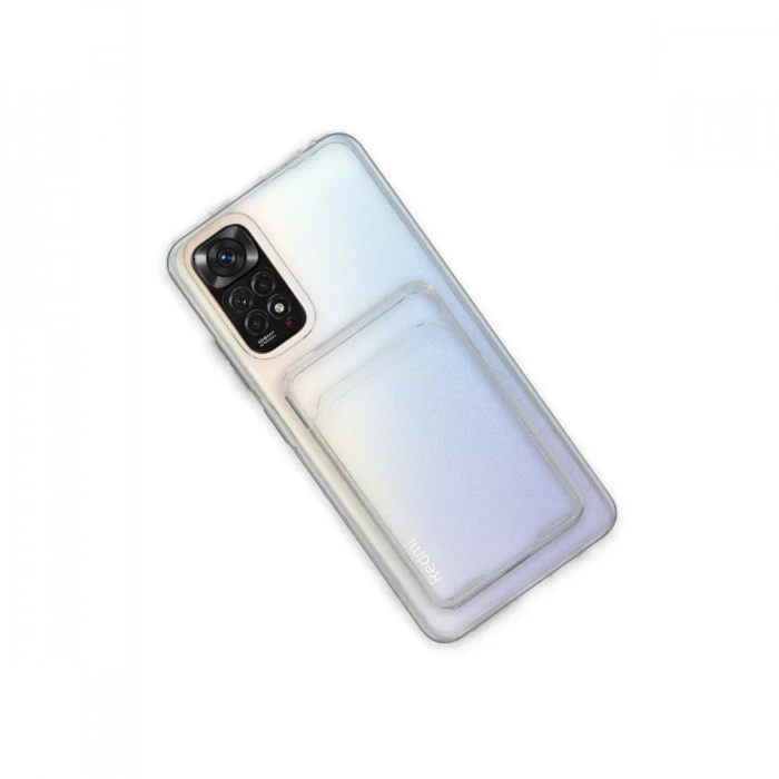 Xiaomi Redmi Note 11 Kılıf Kart Şeffaf Silikon - Şeffaf