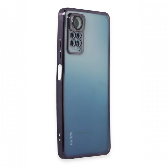 Xiaomi Redmi Note 11 Pro Kılıf Razer Lensli Silikon - Mor