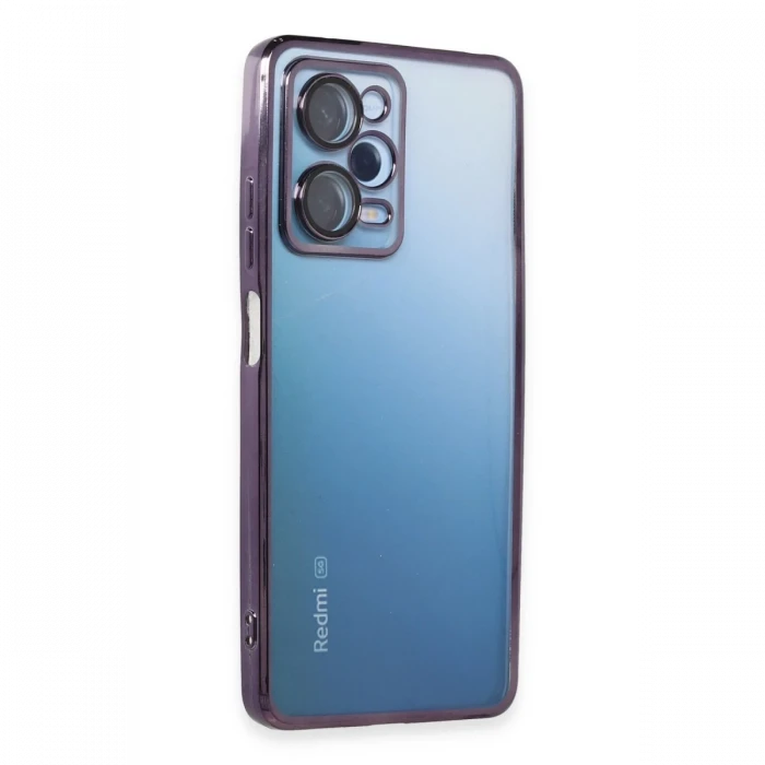 Xiaomi Redmi Note 12 Pro 5G Kılıf Razer Lensli Silikon - Mor