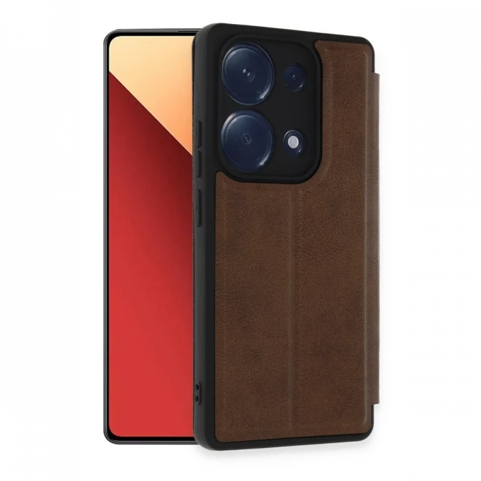 Xiaomi Redmi Note 13 Pro 4G Kılıf Flip Cover - Taba
