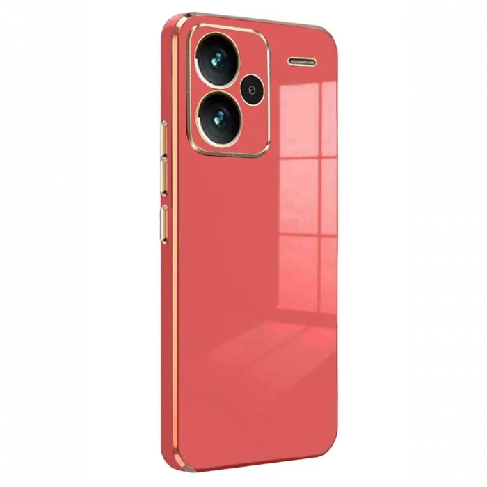 Xiaomi Redmi Note 13 Pro Plus Kılıf Volet Silikon - Kırmızı