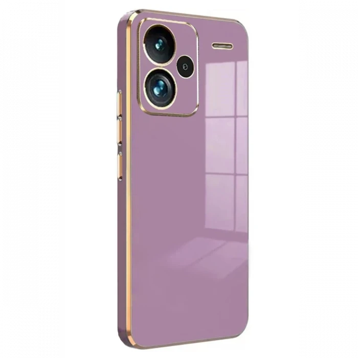 Xiaomi Redmi Note 13 Pro Plus Kılıf Volet Silikon - Mor