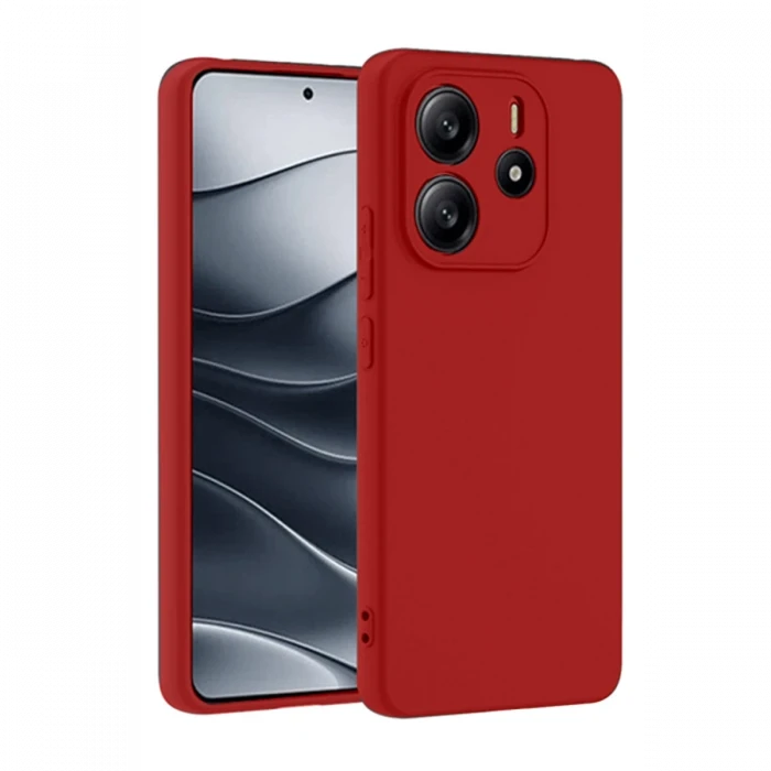 Xiaomi Redmi Note 14 4G Kılıf First Silikon - Kırmızı