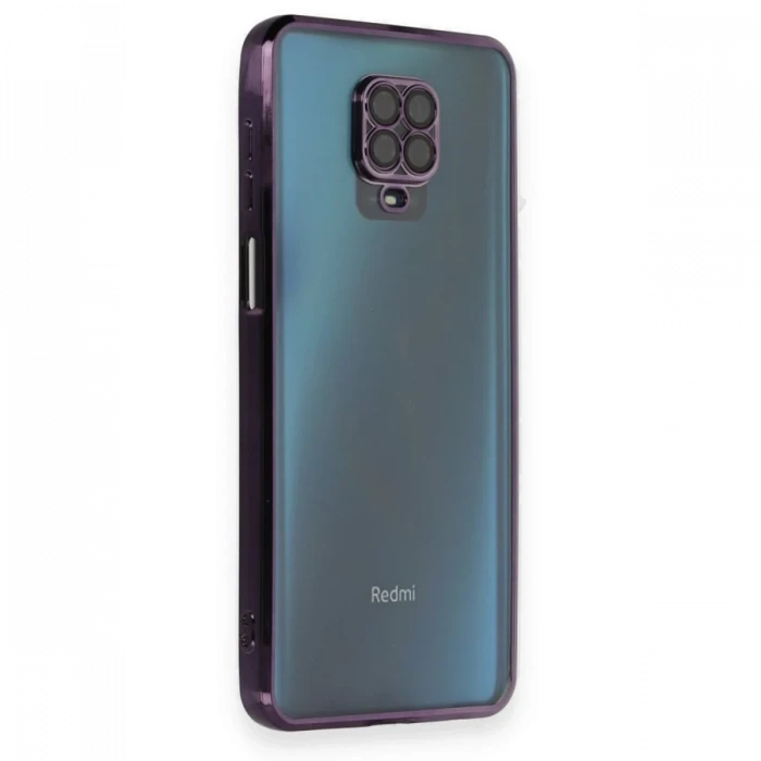 Xiaomi Redmi Note 9 Pro Kılıf Razer Lensli Silikon - Mor