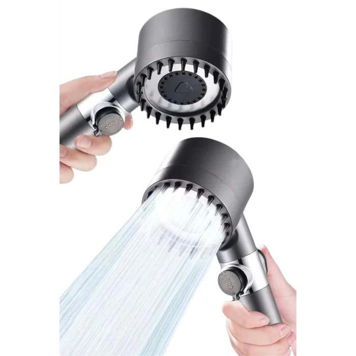 Yeni Nesil Duş Başlığı Paslanmaz Çelik Masaj Etkili Ergonomik Tasarım Su Basınçlı