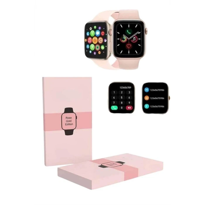 Yeni Nesil Kadın Akıllı Saat Rose Gold Android ve İos Uyumlu