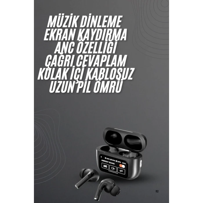 Yeni Nesil Pro Ekranlı Bluetooth Kulaklık 5.0 Bluetooth Yeni Nesil