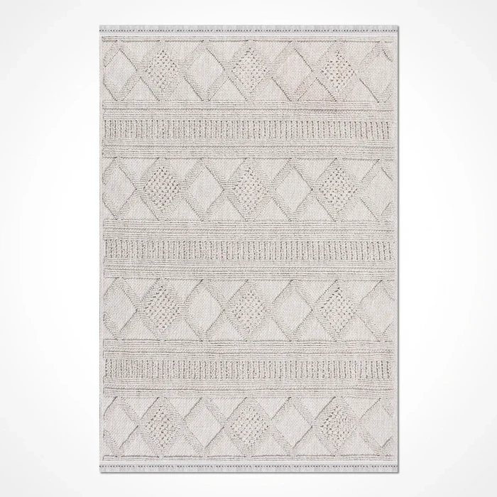 YoudayHomeCollection BEREN- Bej - Mutfak, Koridor-Kaydırmaz Taban-Robot Süpürgeye Uyumlu-Kolay Temizlenebilir - 120X120