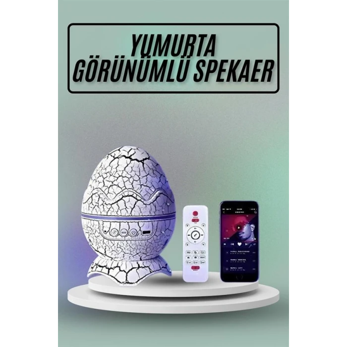 Yumurta Görünümlü Masa ve Gece Lambası Renk Değiştirebilen Projektör