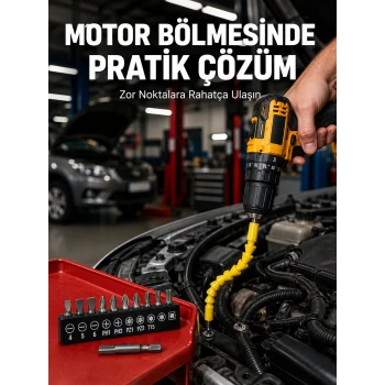 12 Parça Vidalama Uç Seti Akrobat Tasarım Dayanıklı Metal Yeni Nesil