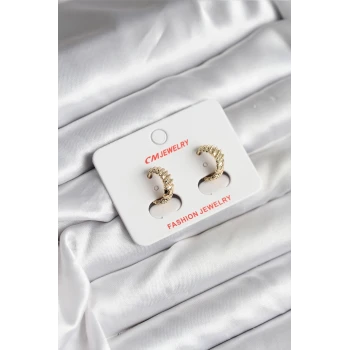14K Gold Renk Kaplama CM Kadın Küpe