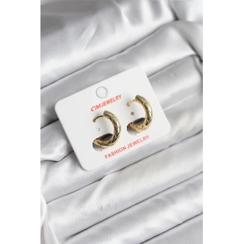14K Gold Renk Kaplama CM Kadın Küpe