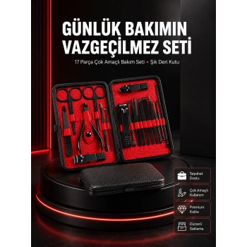 17 Parçalık Profesyonel Manikür Seti – Paslanmaz Çelik Yeni Nesil