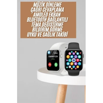 1.83 İnç Akıllı Saat Android ve İOS Uyumlu Çağrı Cevaplayabilen Adımsayar GPS Takibi