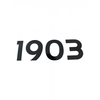 1903 Yazılı Oto Sticker Siyah 20x7cm