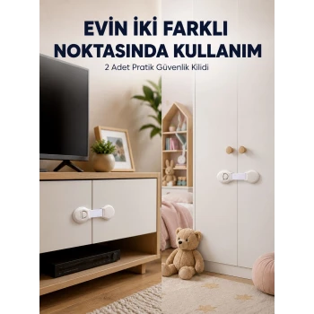 2li Çocuk Güvenlik Kilidi Ev İçi Koruma Seti