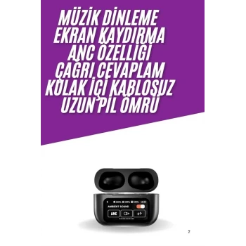 2025 Model Bluetooth Kulaklık Dokunmatik Ekran Yüksek Ses Kalitesi