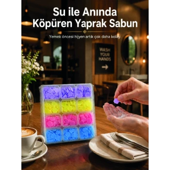 24 Adet Taşınabilir Yaprak Sabun Kutusu