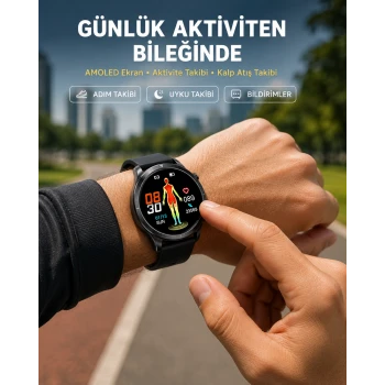 3 Kordonlu AMOLED Akıllı Saat – Sağlık Takipli