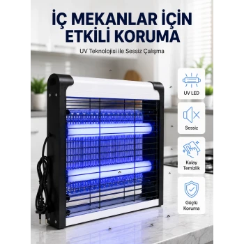 30 m² Etki Alanlı Mavi Işıklı Sinek Öldürücü Cihaz