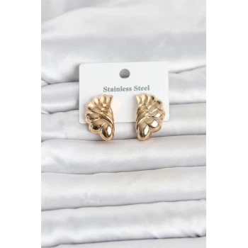 316L Çelik Gold Renk Vintage Model Kadın Küpe