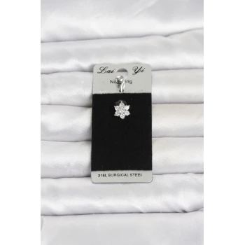 316L Cerrahi Çelik Çiçek Model Göbek Piercing