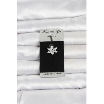 316L Cerrahi Çelik Lotus Model Göbek Piercing